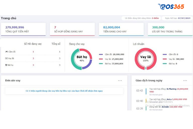 Phần mềm quản lý cầm đồ Mecash