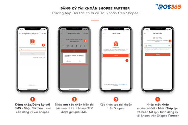 Đăng ký qua ứng dụng Shopee Partner