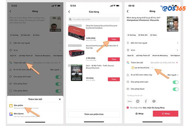 Sáng tạo video và gắn link sản phẩm