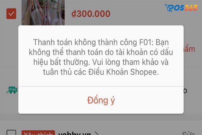 Shopee bị lỗi phương thức thanh toán