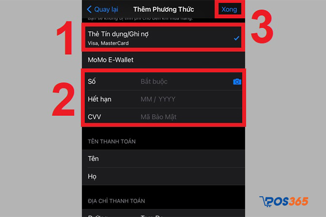 đổi phương thức thanh toán