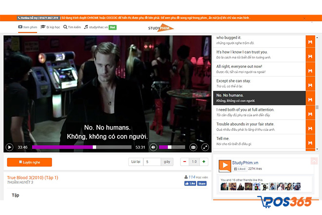 app học tiếng anh qua phim 