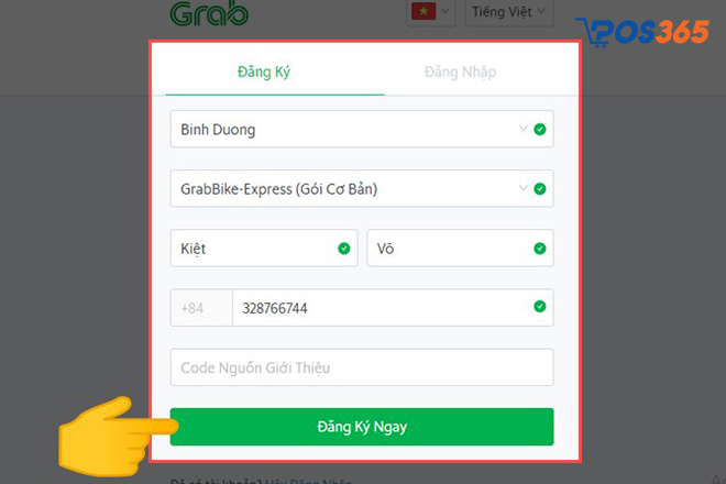 Hướng dẫn đăng ký chạy Grab đơn giản nhất