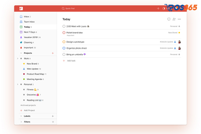 Phần mềm quản lý công việc cá nhân Todoist