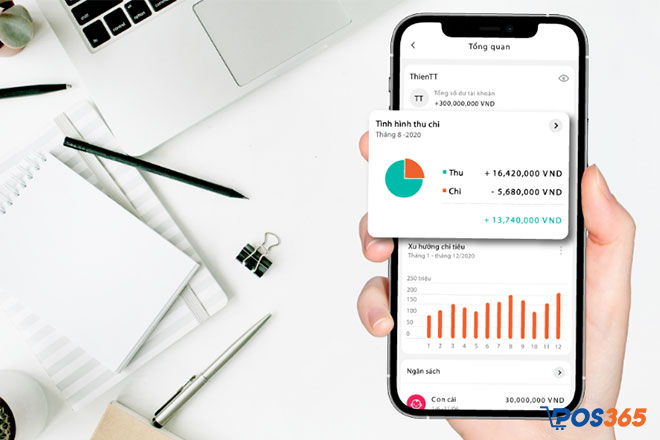 Quản lý tài chính cá nhân bằng sổ Ứng dụng điện thoại