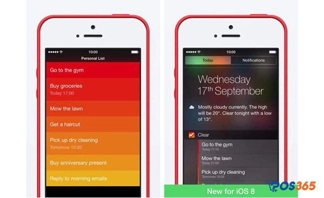 App sắp xếp công việc trên iPhone Clear