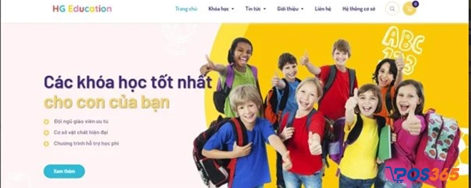 HG Education - Mẫu website bán hàng ngành giáo dục