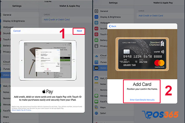 Thiết lập Apple Pay trên iPad