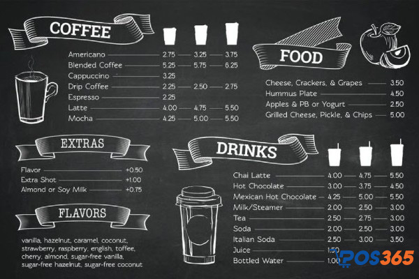 Xây dựng menu thức uống