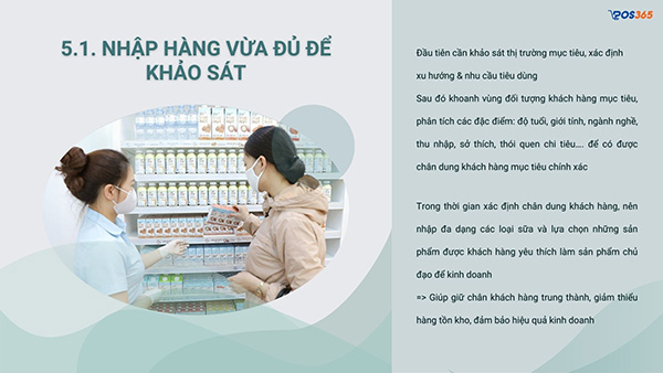 Nhập hàng vừa đủ để khảo sát