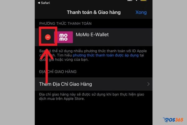 Rồi chọn phương thức thanh toán bạn muốn hủy.